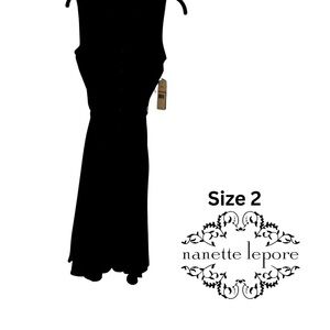 NWT Nanette Nanette Lepore Sleeveless Pintuck Midi Dress in Very Black, size 2